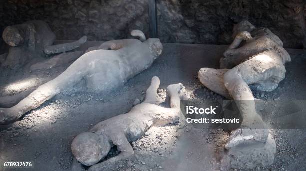 Victims Covered In Ash Pompeii Stock Photo - Download Image Now - Pompeii, Mt Vesuvius, Erupting