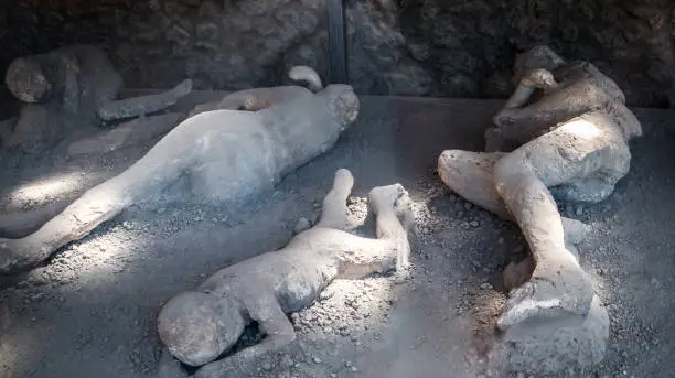 Photo of Victims covered in ash, Pompeii