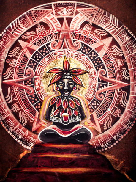 Mayan Cacao God Painting