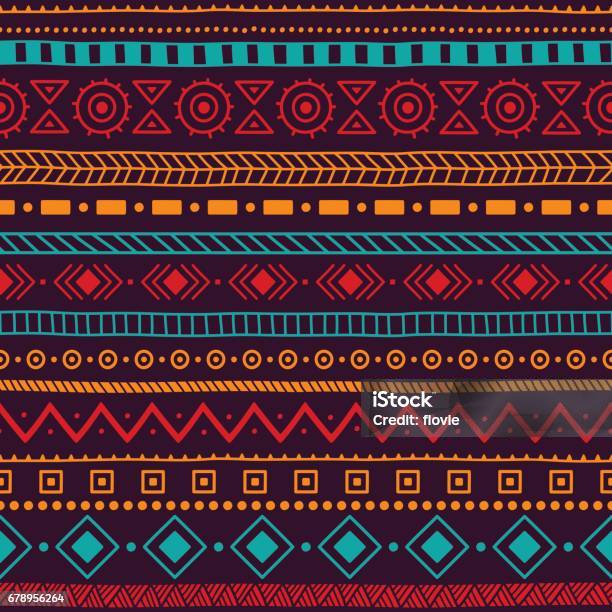 Seamless Ethnic Ornament Aztec And Tribal Motifs Stock Illustration - Download Image Now - Pattern, Indigenous Culture, Tradition