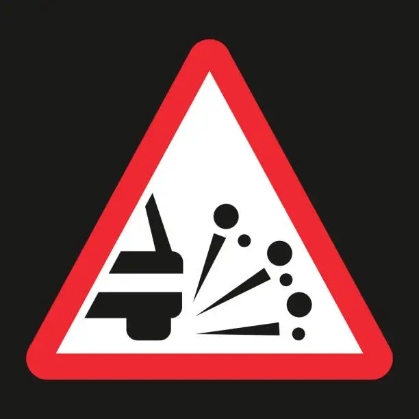 Vector illustration of Loose chippings and gravel flat icon