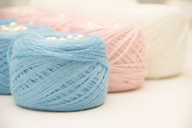 Set of colorful silk yarn