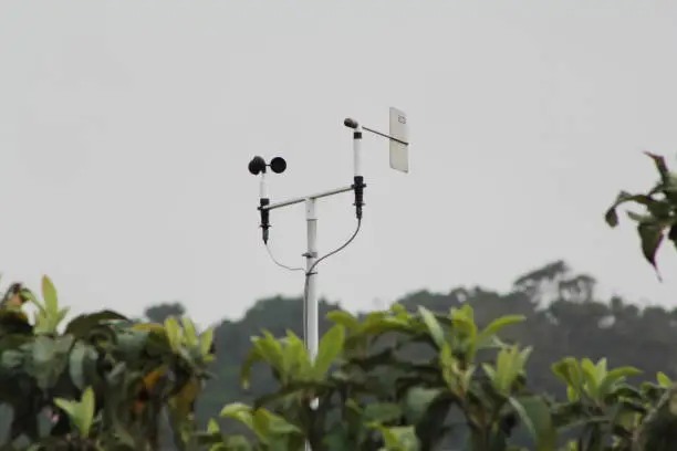 Anemometer in a gray day
