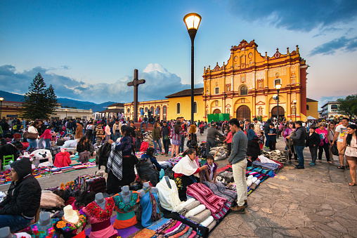 Street market at San Cristóbal de las Casas in Chiapas, Mexico.