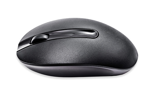 Black Mouse Computer Black Wireless Computer Mouse Stock Photo - Download Image Now - Black ...