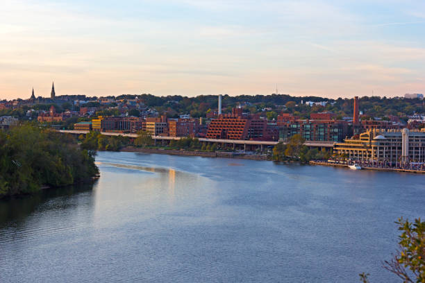 istock Georgetown Park along the river at sunset. 679114150