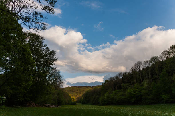 istock april evening cumulus clouds in south germany in springtime 679138458