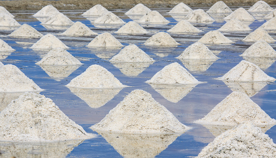 Patterns of salt pile