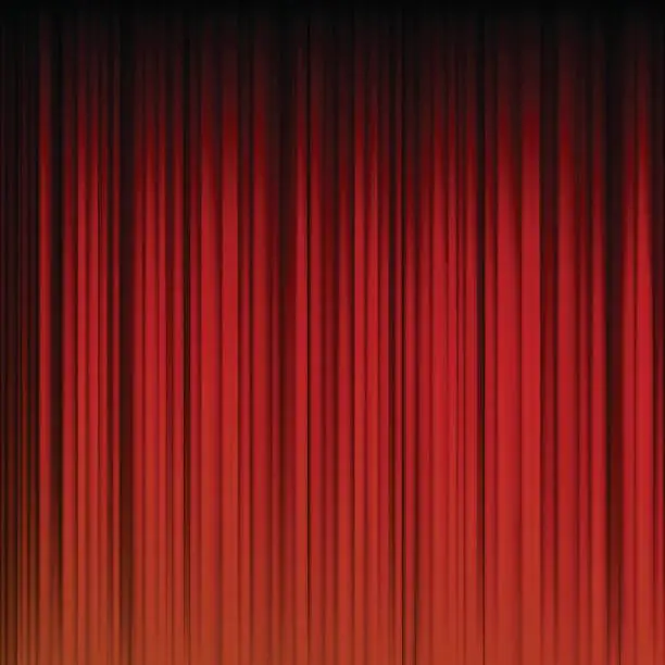 Vector illustration of abstract red curtain background