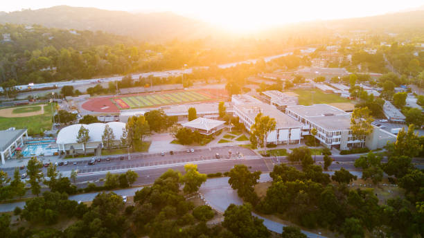 istock Aerial View of High School 679153870