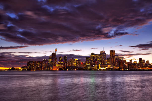 istock Toronto skyline at sunset, Canada 679154046