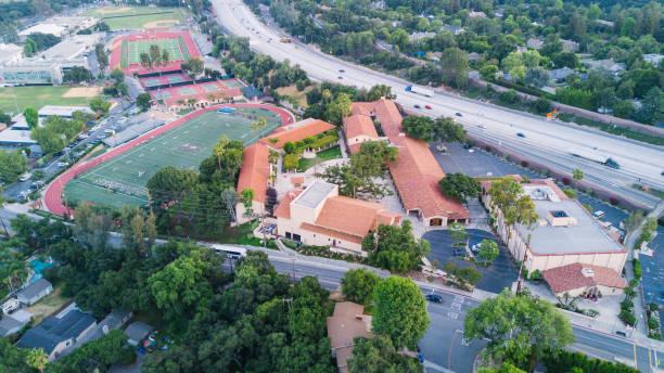istock Aerial View of High School 679154704