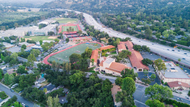 istock Aerial View of High School 679154716