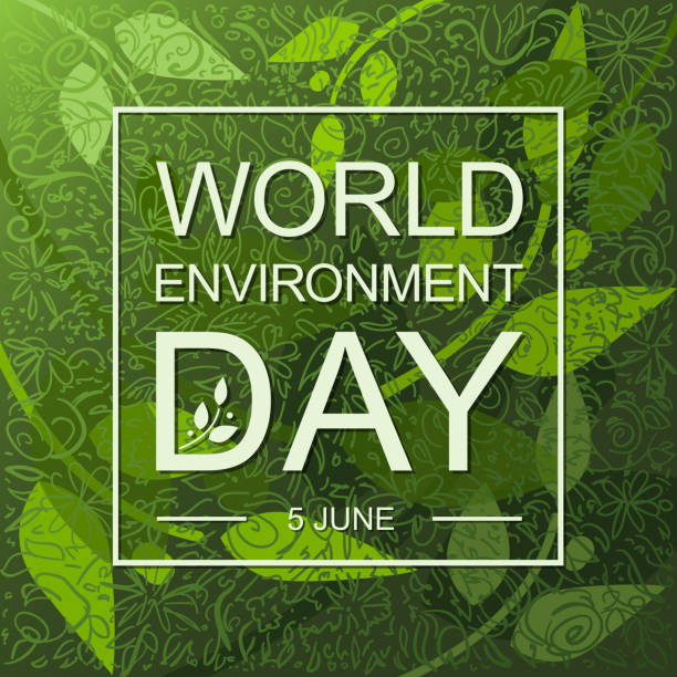 World Environment Day card or background with tree abd leaves. World Environment Day card or background with tree abd leaves. abd stock illustrations