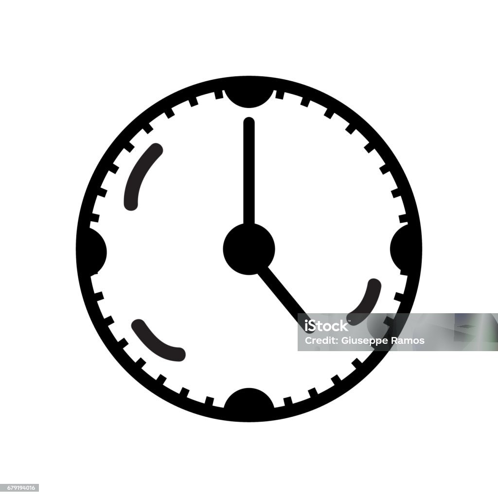 Clock Photo Figure Figure Clock To Know The Time Of Day Stock Illustration - Download ...