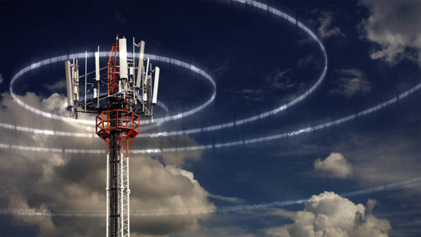 Mobile Telecommunication Tower stock photo
