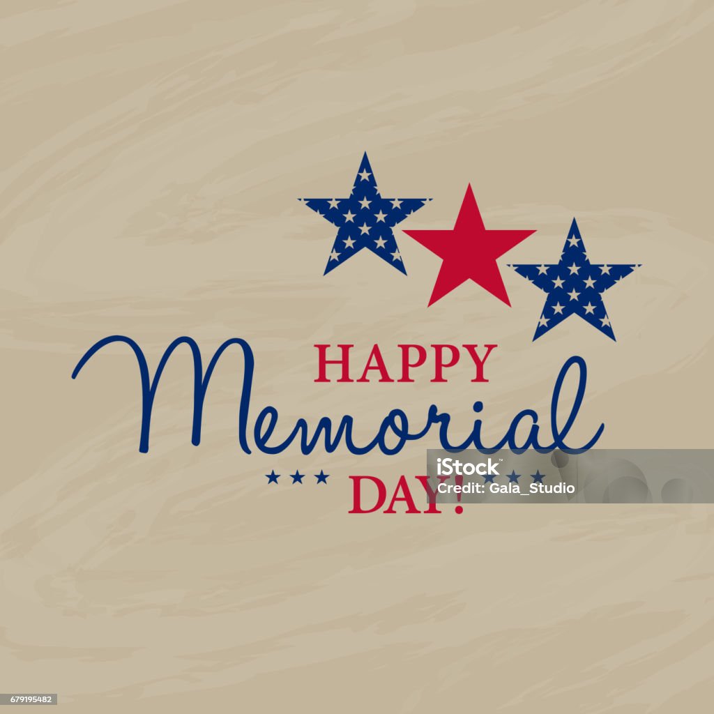 Happy Memorial National American Day card or background with with USA flag. Happy Memorial National American Day card or background with with USA flag.  Abstract stock vector