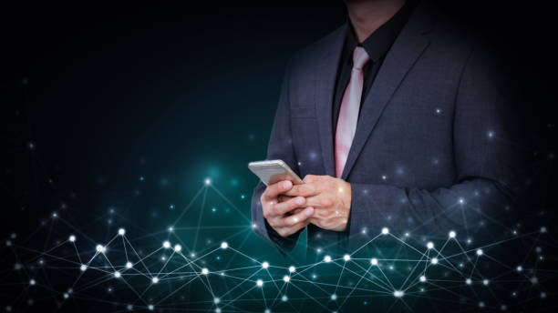 istock Social network, globalization business. abstract technology background and business man 679199874