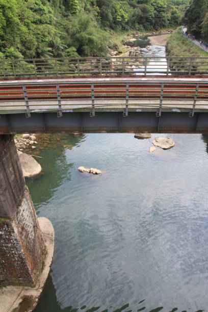 istock railroad bridge on Pingxi line in Shifen, Taiwan 679200950
