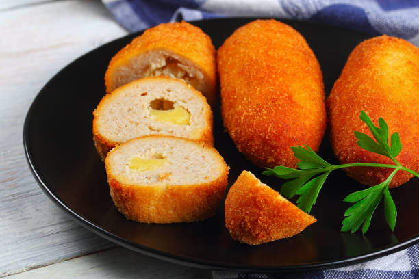 istock Chicken Cutlets stuffed with butter and cheese 679202356