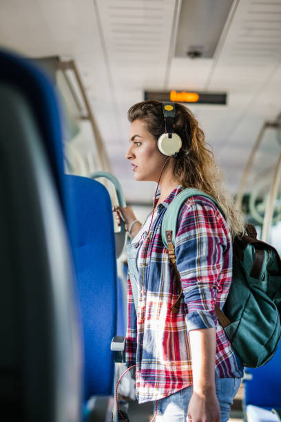 istock Young millennial women in metro 679214056