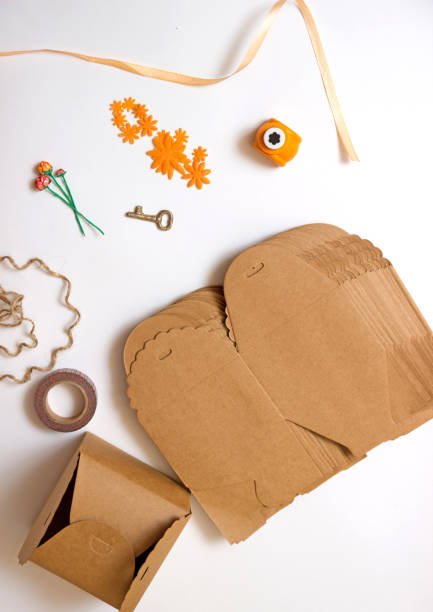 istock Packing for a gift with their own hands 679227510