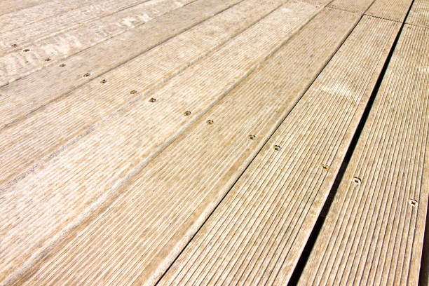 Floor wooden slats for outdoor use