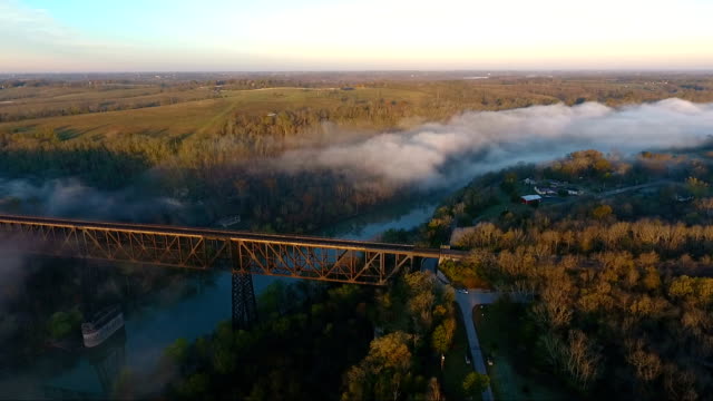Foggy Sunrise over Bridge