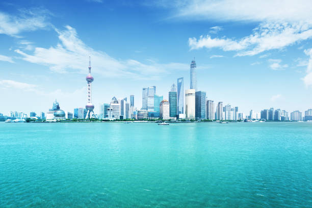 istock Shanghai skyline in sunny day, China 679241818