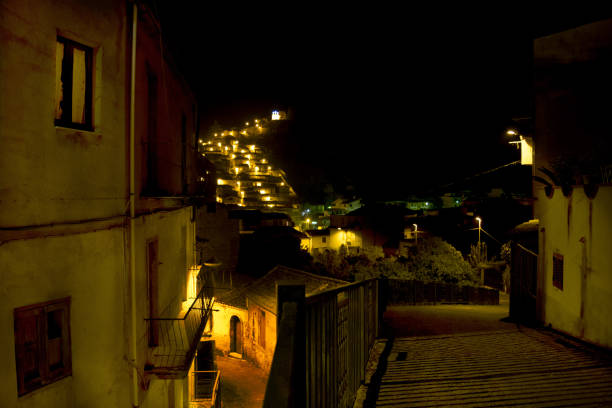 istock night panorama of an old village 679243250