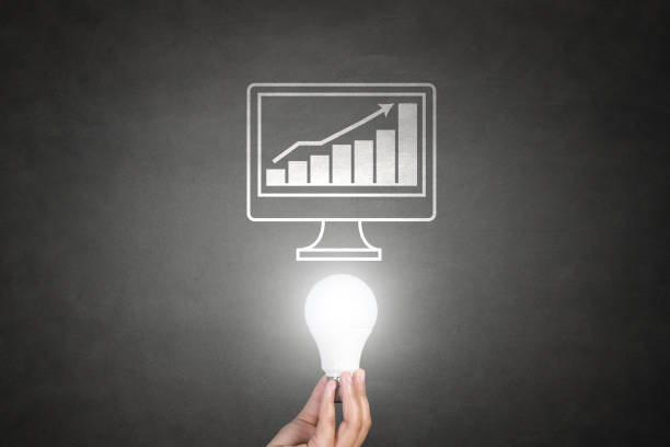 istock Business graph sign on blackboard 679286666