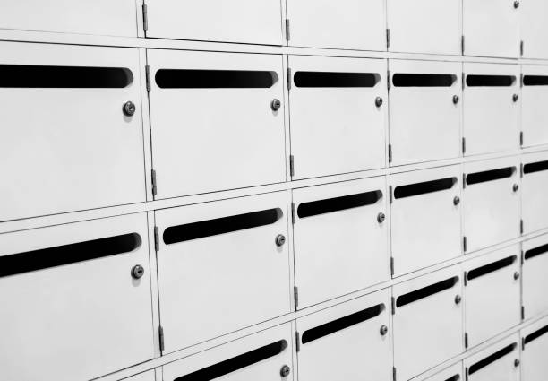 istock Close up white wooden mailbox 679294392