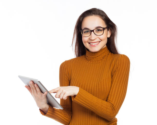 istock Beautiful woman using a digital tablet 679294958
