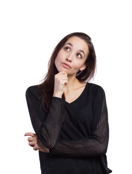 istock Beautiful woman looking up 679295452
