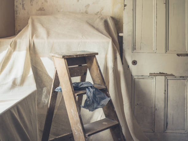 istock Stepladder in room being decorated 679306272