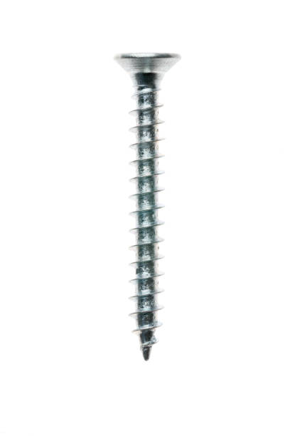 istock Long Metal Screw Thread Isolated On White Background 679307476