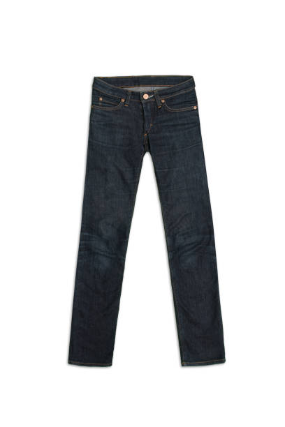 istock Womens Jeans Pants in blue, isolated on white background 679327858