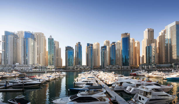 istock Dubai Marina at sunset, United Arab Emirates 679338090