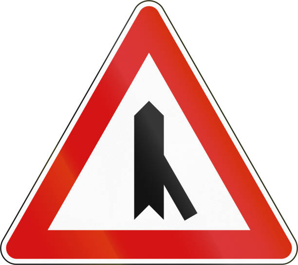 istock Road sign in the Slovenians - Priority Road 679340256