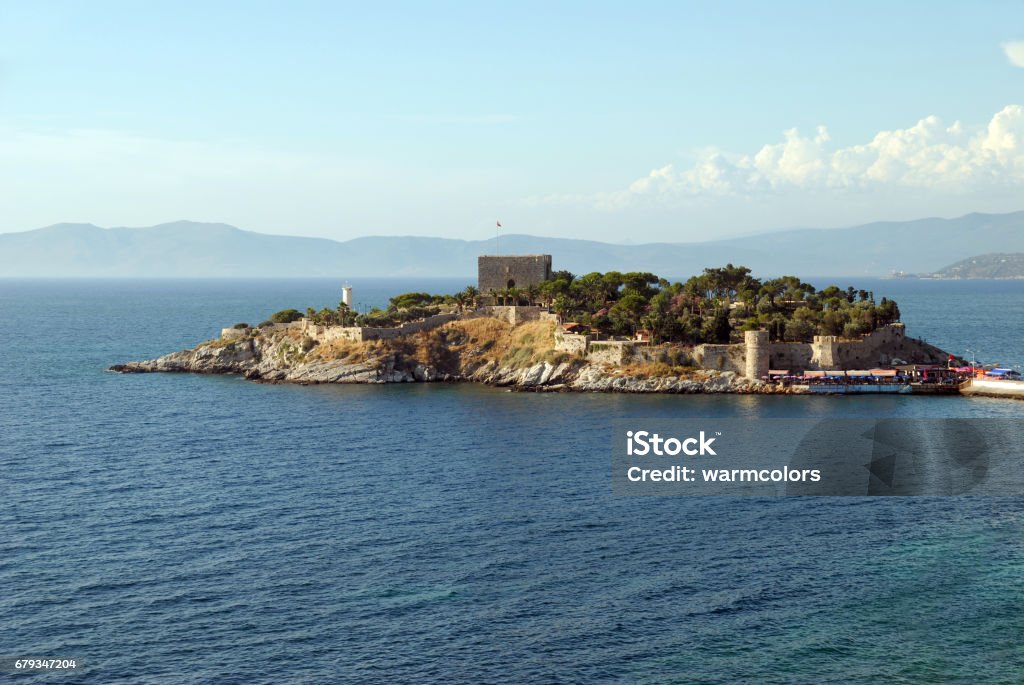 Island in turkey Island near Kusadasi sea port, Turkey Asia Stock Photo