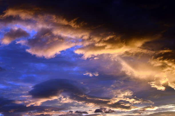 Dramatic morning sky stock photo