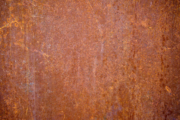 Rustic copper sheet background and texture stock photo