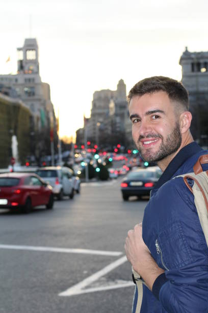 istock Handsome man walking in the city 679406368