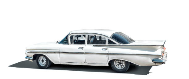 istock Old American car on white Background with clipping Path 679419346
