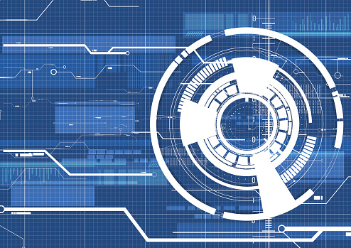 Technological Blueprint Technical Circuit Background Vector Stock ...