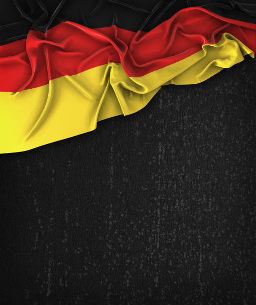 istock Germany Flag Vintage on a Grunge Black Chalkboard With Space For Text 679441252
