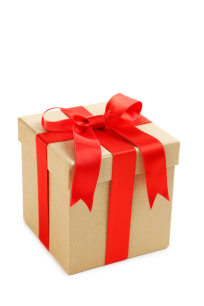 istock Gift box with ribbon isolated on a white 679441294