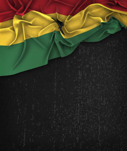 istock Ghana Flag Vintage on a Grunge Black Chalkboard With Space For Text 679441470