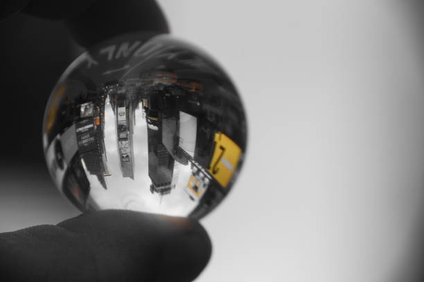 istock Times Square New York City Through a crystal ball 679448320