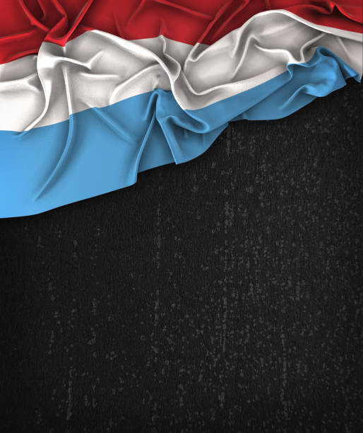 istock Luxembourg Flag Vintage on a Grunge Black Chalkboard With Space For Text 679453492